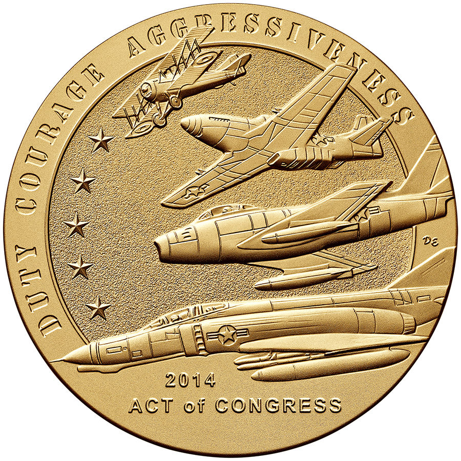 2014 American Fighter Aces Bronze Medal Reverse
