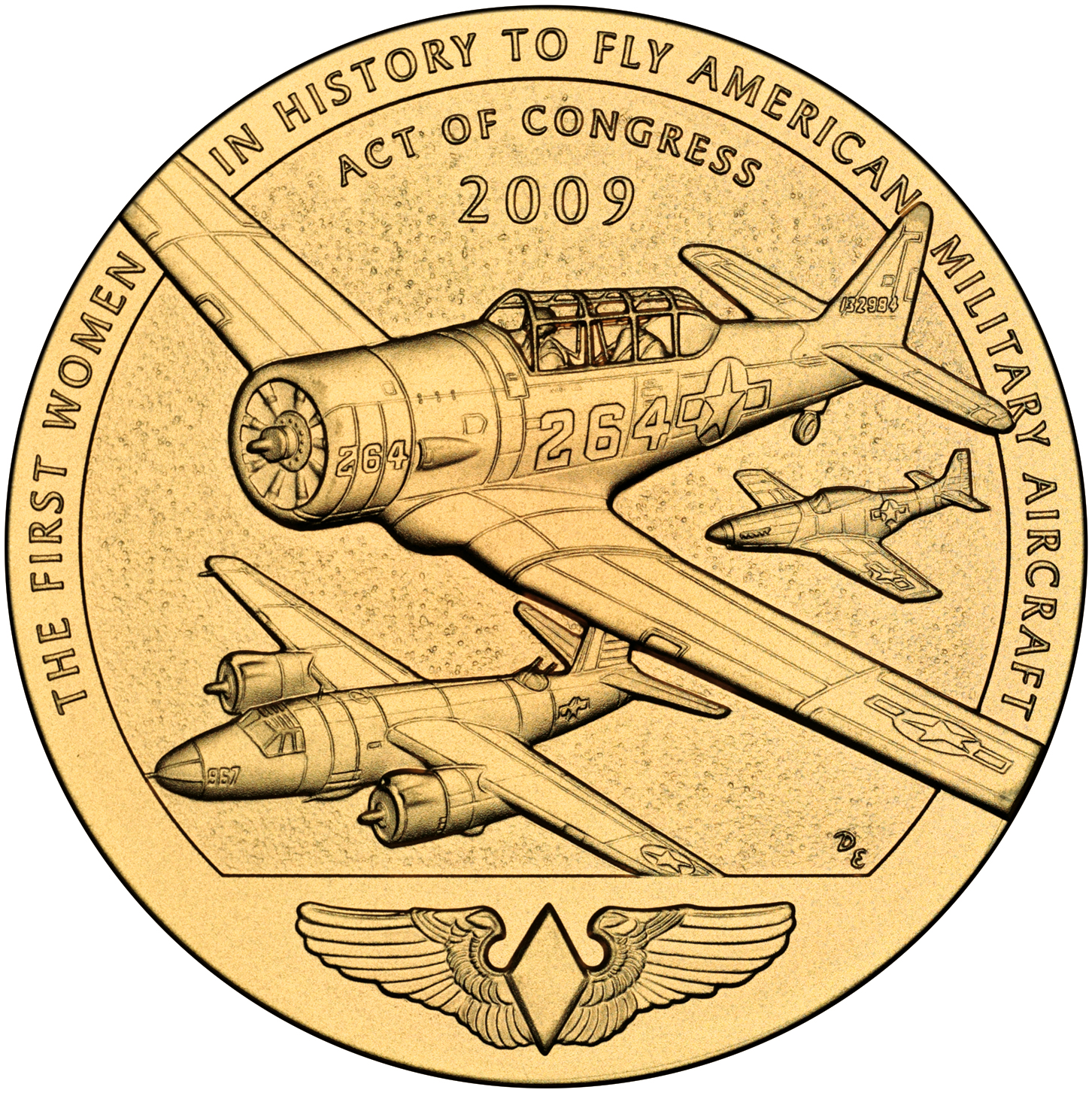 2009 Women Airforce Service Pilots Bronze Medal Reverse